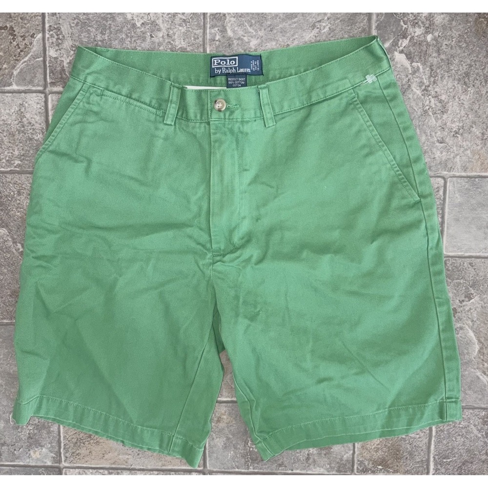 Polo Ralph Lauren Prospect Khaki Chino Shorts Size 32 9" Green - Picture 2 of 8
